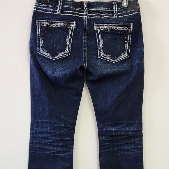 Women's Silver "Tuesday" Blue Jeans Mid Slim Boot W 31 L 33 - Picture 11 of 12